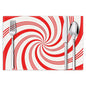 Christmas placemat red candy striped printed table mat holiday table decoration insulated mat coaster