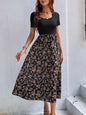 Floral Scoop-Neck Maxi Dress