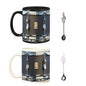 Vintage Drum Mug, 11oz. Black & White, Funny Ceramic Mug. Ideal Cool Gift for Drummers and Musicians.