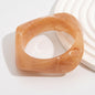 Vintage Irregular Dyeing Bracelet Round Wide Face Acrylic Bracelet for Women