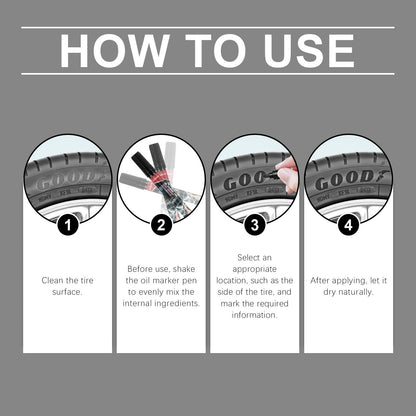 Car Tire Oil Marker Car Tire Paint Graffiti Paint Cool Diy Car Marker