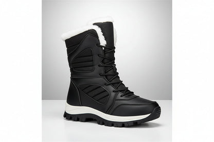 Women’s High-Top Winter Snow Boots – Fleece Lined Waterproof Cotton Boots