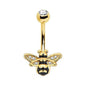 Navel Ring Creative Bat Bee Navel Buckle Navel Ring Body Piercing Jewelry