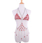 Queen Bling Metal Tassel Details Tank Tops Festival Rave Clothing Summer Sexy Backless Rave Body Chain Beach Tops