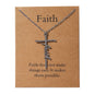Faith Religious Gift Stainless Steel Cross Collarbone Chain Sweater Chain