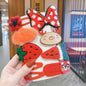 Milk Coffee Color Children's Plush Hairpin Net Red Bangs Side Hair Clip Autumn And Winter Lovely Japanese Clip