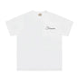 Niche High Street Floral Letter Print Short Sleeve T-Shirt INS Trendy American Summer Men's Casual Crew Neck Half Sleeve