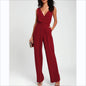 Women’s One-piece Trousers Lace Backless Deep V – High-Waisted Casual Outfit