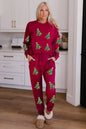 Women’s Christmas Sequin Two-Piece Set | Long Sleeve Top & Pants