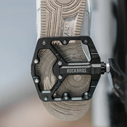 ROCKBROS Large Tread CNC Aluminum Pedals with Sealed Bearings-Road To Sky