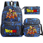 Youth Dragon Ball Backpack Student Shoulder Bag Travel Bag 3-Piece Set