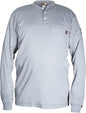 FR Long Sleeve Henley - Gray