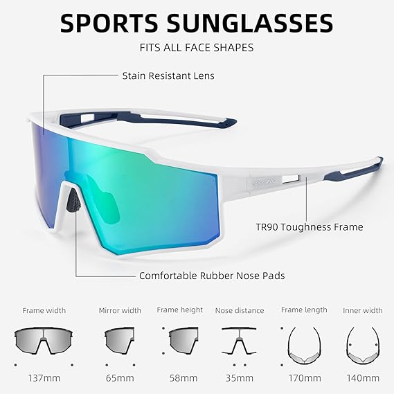 ROCKBROS Polarized Cycling Sunglasses UV400 Protection TR90 Frame Unisex