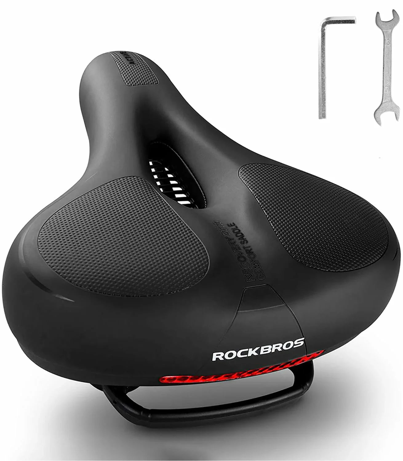ROCKBROS Comfort Bike Saddle Soft Wide Seat for Men Women with Shock Absorption