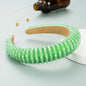 Hair Hoop Hand-woven Beaded Head Hoop Female Baroque Sponge Hair Bundle Korean Face Wash Hair Accessories