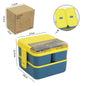 Sealed microwaveable double layer lunch box