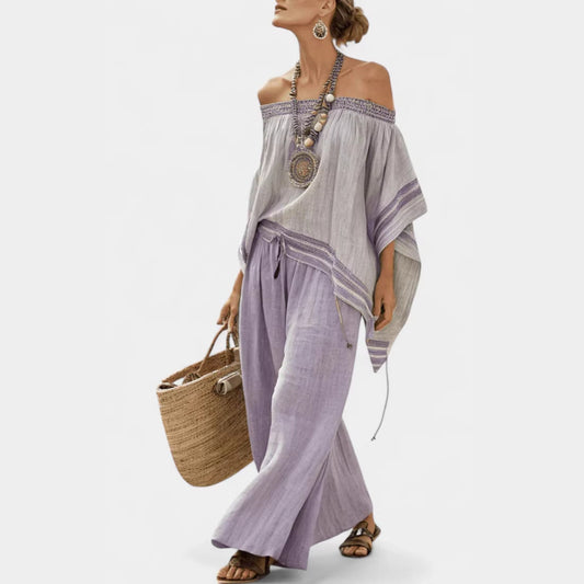 Women’s Beach Vacation Two Piece Set – Loose Summer Outfit