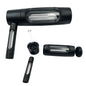 Portable metal smoking pipe with 155mm glass bowls, for dry tobacco & herb, hookah shisha pipe accessories.