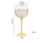 1 Piece Hand Painted Glass Goblet Cup Creative Red Wine Glasses Cup Flower Painted Stemware for Wedding Party Events