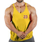 Sportswear vest men's round neck men's cotton vest loose shoulder sleeveless basketball suit