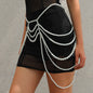 Minimalist party butterfly corset chain women's body chain imitation pearl tassel waist chain shoulder chain jewelry