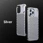Metalen Warmteafvoer Telefoonhoes Voor Iphone 13 12 14 15 Pro Max Plus Koelende Geur Randloze Holle Aluminium Schokbestendige Hoes