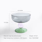 Household heat-resistant cute stained glass bowl tall dessert bowl sugar bowl household taro round ice cream bowl yogurt bowl