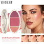 QIBEST High Gloss Repairing All-In-One Plate Matte Brightening Glitter Powder Blush Rouge Plate Powder Cake Repairing Plate