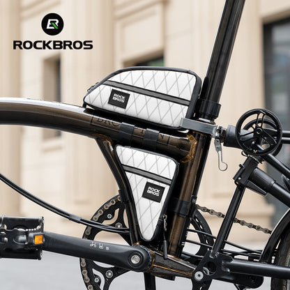 ROCKBROS Bicycle Top Tube Bag Bike Front Frame Bag Waterproof Nylon Pouch Pack 0.9L