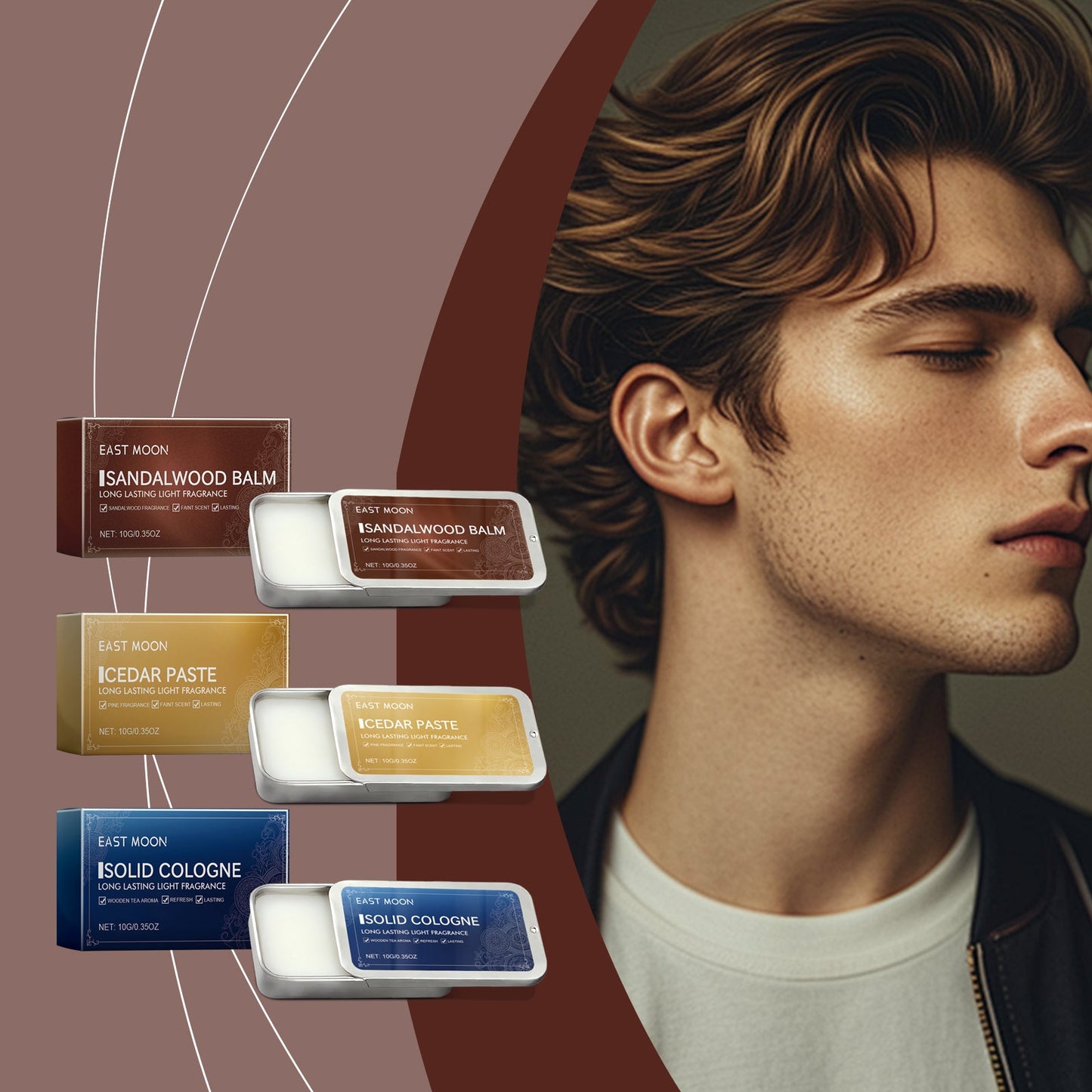 Men's Solid Balm Portable Solid Balm For Long-Lasting Fragrance Refreshing And Non-Sticky