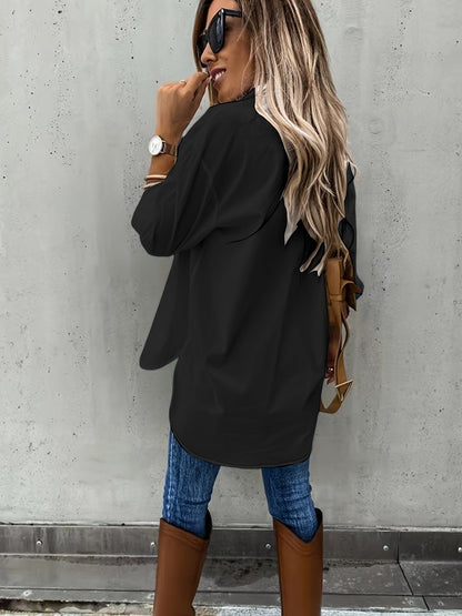 Women’s Casual Long Sleeve Shirt with Pocket