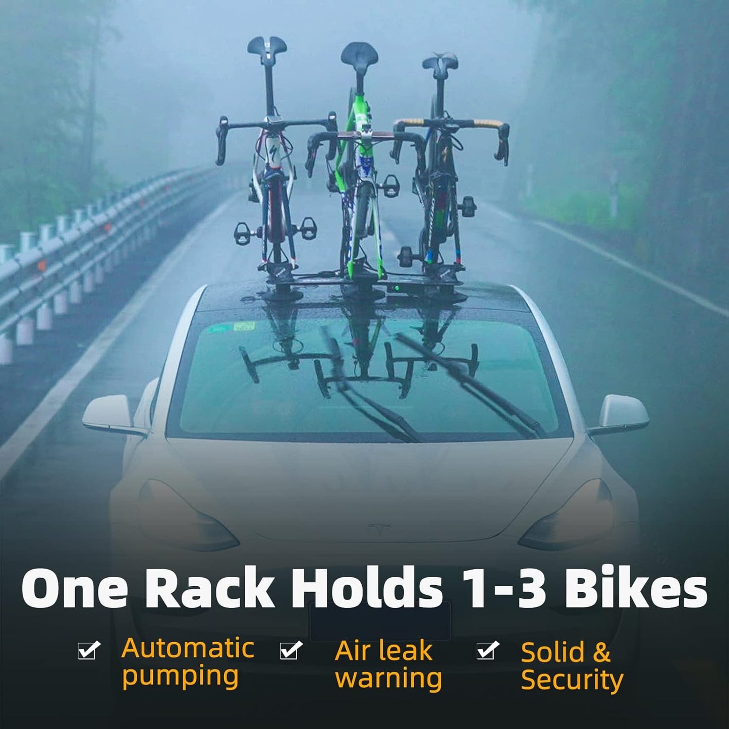 ROCKBROS Electric Suction Cup Bike Rack for 1-3 Bikes Safe Mount