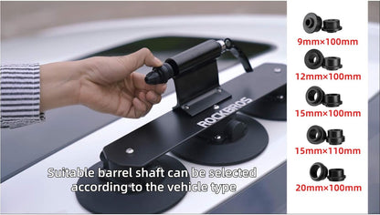 ROCKBROS Suction Cup Bike Rack Adapter 9/12/15/20mm Diameter 100/110mm Axle Length