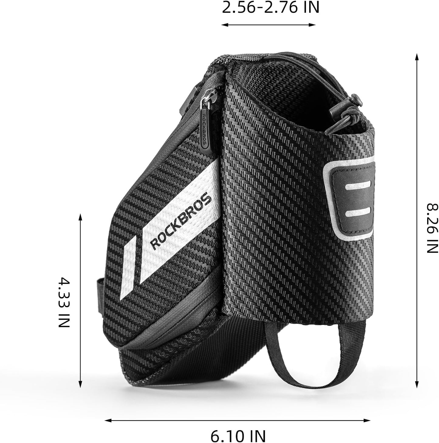 ROCKBROS Waterproof Bike Saddle Bag with Water Bottle Holder