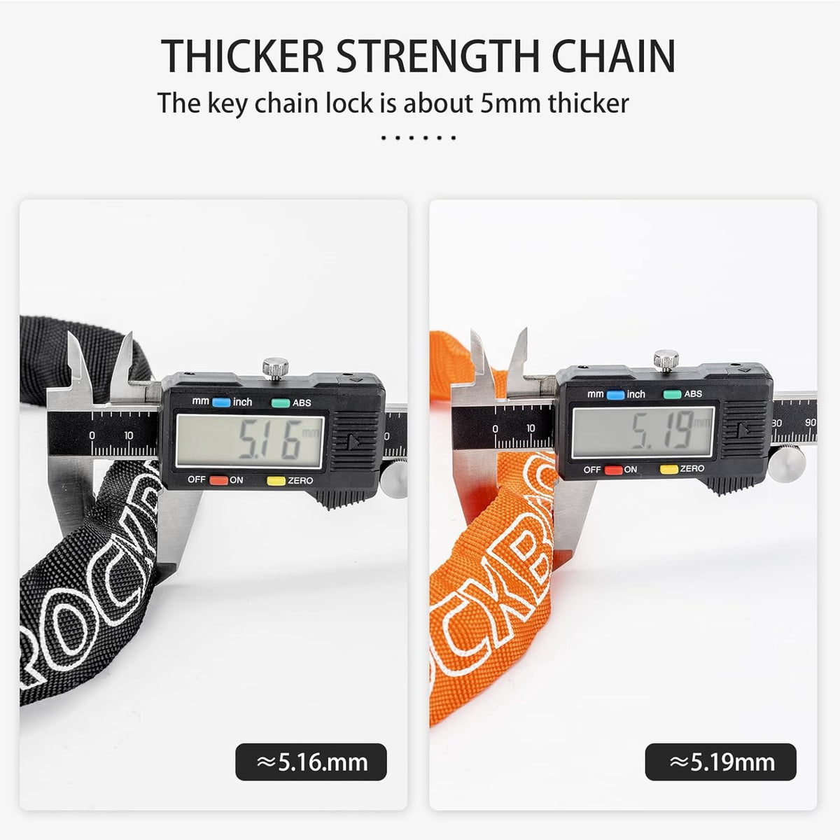 ROCKBROS Bike Lock Chain Bicycle Lock, Heavy Duty Anti Theft