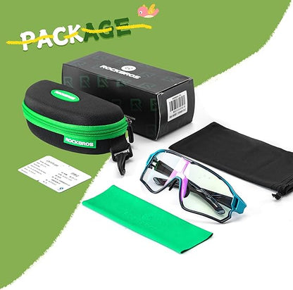 ROCKBROS Kids Photochromic Sports Sunglasses For Kids Ages 8 to 14
