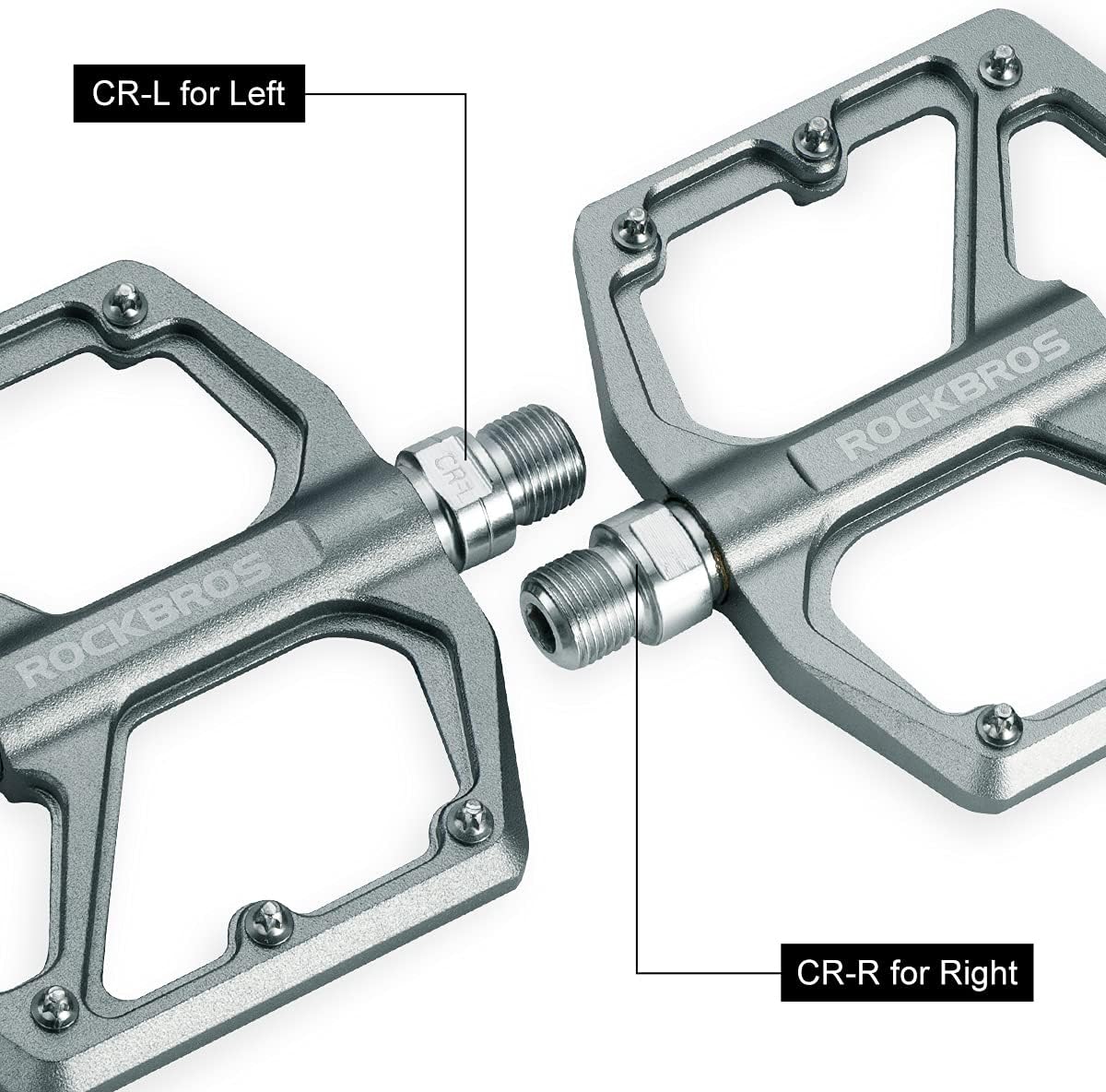 ROCKBROS Bike Pedals Lightweight Aluminum Platform 9/16'' Sealed Bearing