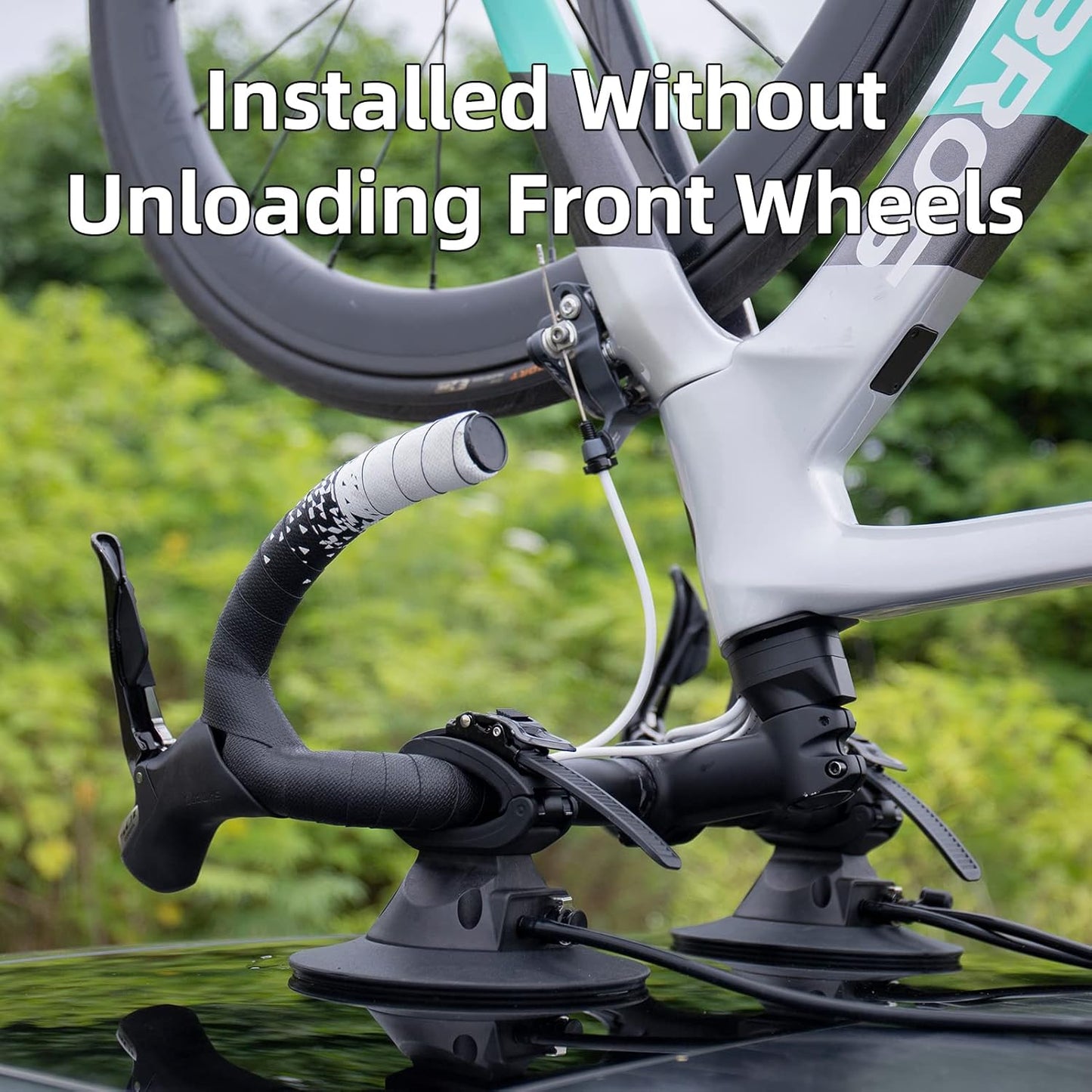 ROCKBROS Electric Suction Cup Bike Rack for Car Roof No Hitch No Paint Damage