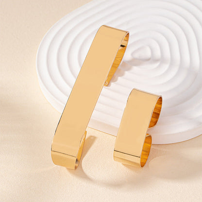 Geometric personality bracelet ring set for women, Japanese and Korean Ins style, simple and fashionable trendy jewelry