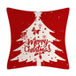 Red Snowflake Deer Pillow Cover Christmas Tree Cushion Cover Home Decoration Pillow Cover Combination