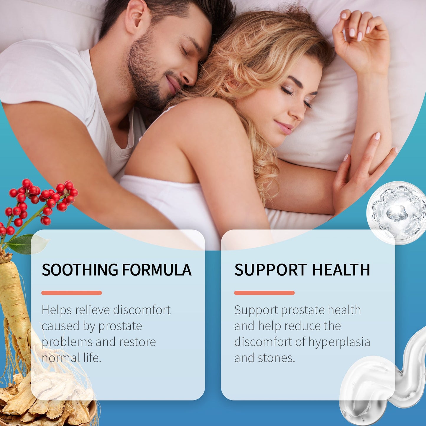 Men's Care Gel Gentle Ingredients Moisturize And Moisturize Daily Massage Body Care Gel