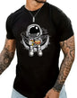 Cartoon Astronaut T-Shirt for Men – Casual Summer Streetwear Tee