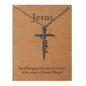Faith Religious Gift Stainless Steel Cross Collarbone Chain Sweater Chain