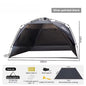 Outdoor 3-4 person one-touch quick-set tent, suitable for beach, fishing, family trips, picnics, parks, UV-resistant with sunsha