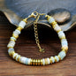 Ins style dopamine colored natural stone bead bracelet for women niche and high-end non fading crystal bracelet