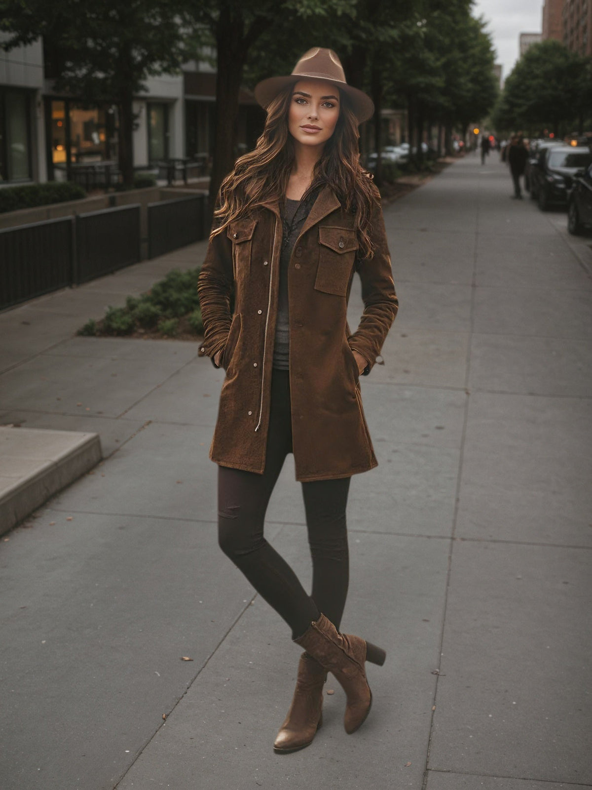 Women’s Vintage Style Long Winter Jacket – Warm Windproof Autumn Coat