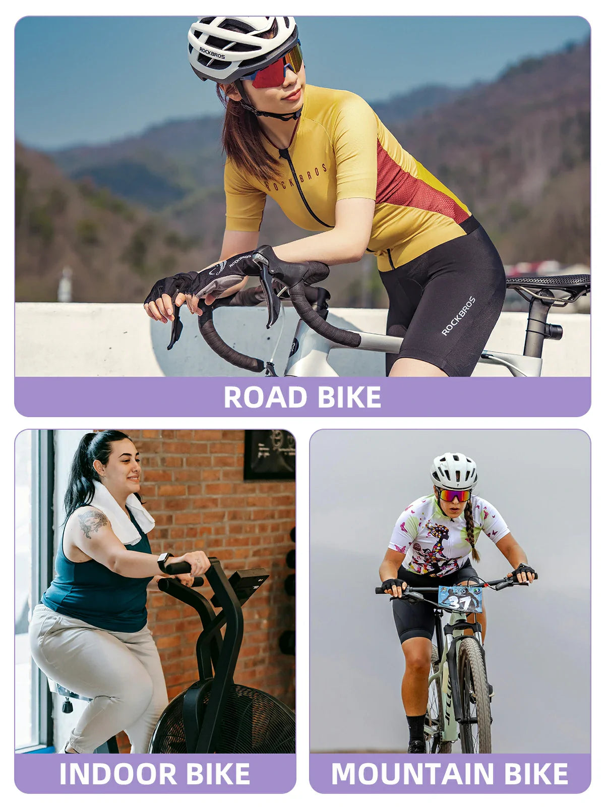 ROCKBROS Women's 4D Padded Cycling Underwear