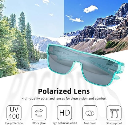 ROCKBROS Polarized Fit Over Glasses UV400 Sunglasses Wrap Around for Men Women