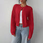 Light Ribbed Button-Up Cardigan