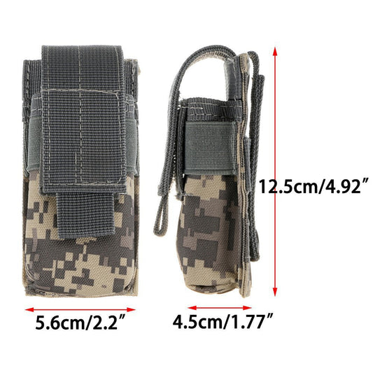 Outdoor Military Fan Flashlight Bag Small Single Tool Bag M5 Tactical Flashlight Bag Molle Accessory Bag Waist Bag
